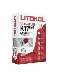 клей LITOKOL ULTRAPLUS K17 EVO Клей фиброармированный для керамической плитки и керамогранита