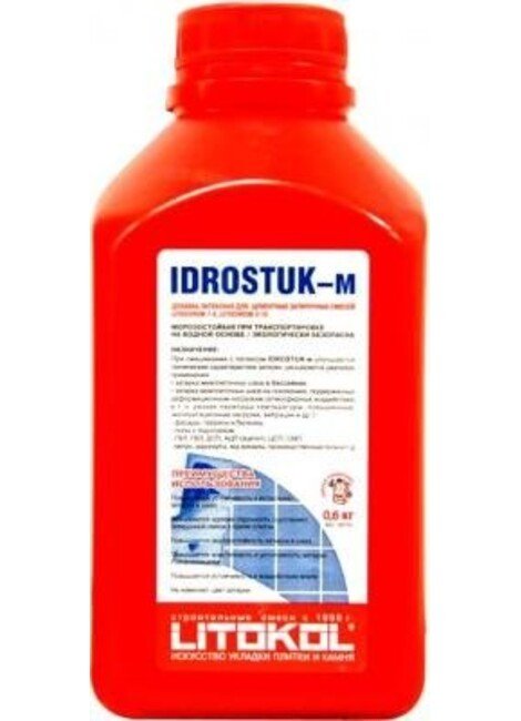 латексная добавка LITOKOL litokol idrostuk-m 0,6 кг (для разведения 2 кг затирки)
